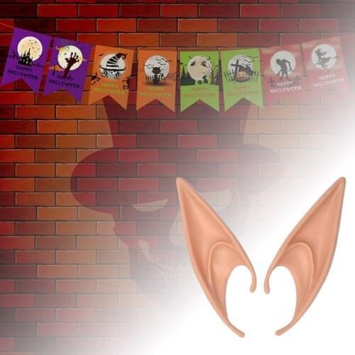 Halloween Elf Ears Cosplay Costume Artificial Elf Ears For Kids Happy Halloween Party DIY Decoration Props Elf Ear