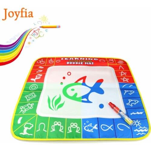 49*49cm Magic Water Drawing Mat Doodle with Water Pen Drawing Board Coloring Water Painting Games Educational Toys for Kids