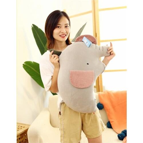 Lovely cartoon elephant plush toy very soft cotton doll sofa cushion throw pillow birthday gift h1548