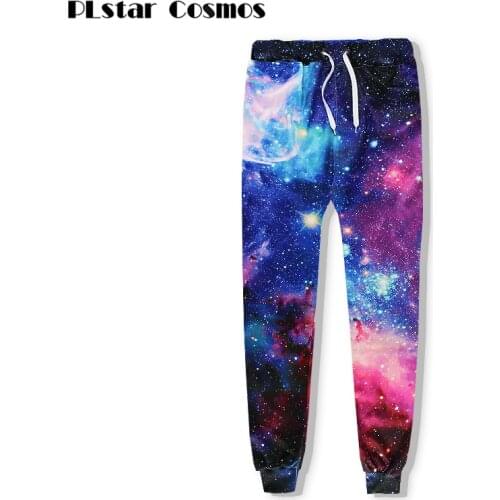 PLstar Cosmos Brand Clothing Space Galaxy Sweat Pants Men/Women Joggers Pants Starry sky 3d print casual O-Neck Hip Hop Trousers