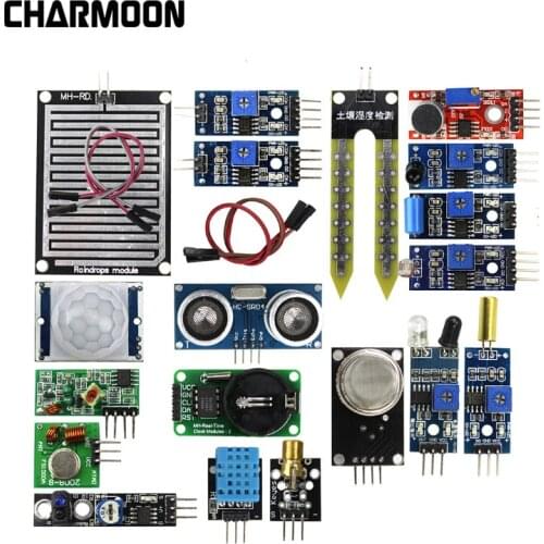 16pcs/lot Sensor Module Board Set Kit For Arduino Raspberry Pi 4/3/2 Model B 16 Kinds Of Sensor