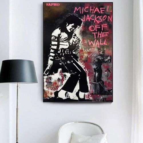 Banksy Art Wall Art Decor Canvas Painting Michael Jackson Posters And Prints Graffiti Art Picture For Living Room Home Decor