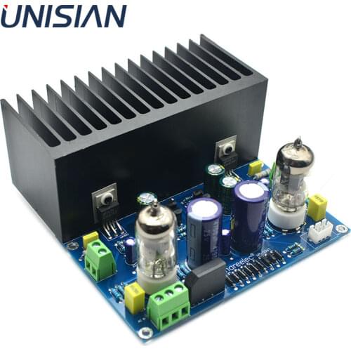 UNISIAN HIF vacuum tube amplifier board 25W 6J1+LM1875 electronic valve amplifiers ac18v DIY kit Finished prodcut for preamp