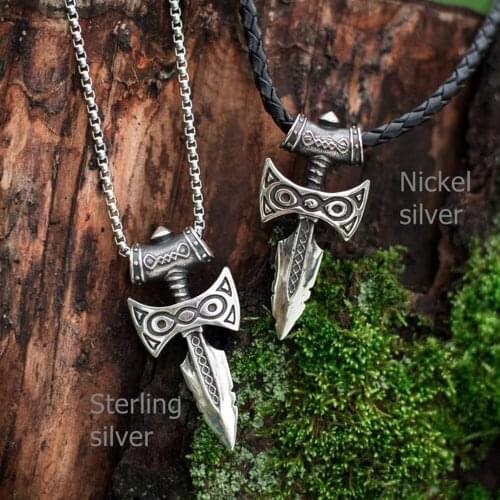 Viking Sword Pendant Amulet Mens Pendant Necklace Hot-selling Sweater Chain Trend Hip Hop Retro Chain Necklace