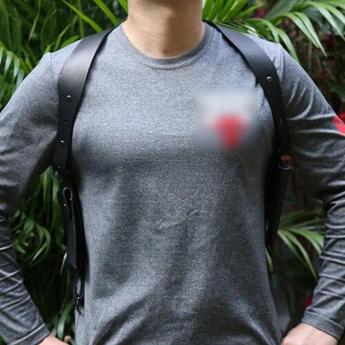 EDC Portable Man Leather Anti-Theft Safety Wallet Bag Travel Outdoor Hidden Underarm Holster Shoulder Phone Case Wallets Bags