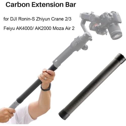 Professional Stabilizer Extension Pole Stick Rod Monopod Carbon Fiber for DJI Ronin-S Zhiyun Crane 2/3 Feiyu AK4000 Moza Air 2