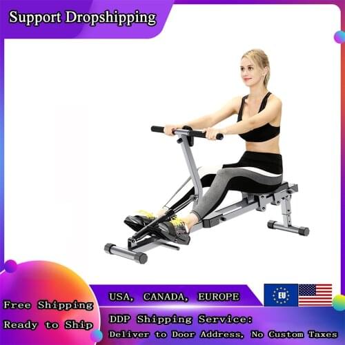 12 Gears Adjustable Rowing Machine Household Indoor Rowing Machine Portable Fitness Equipment