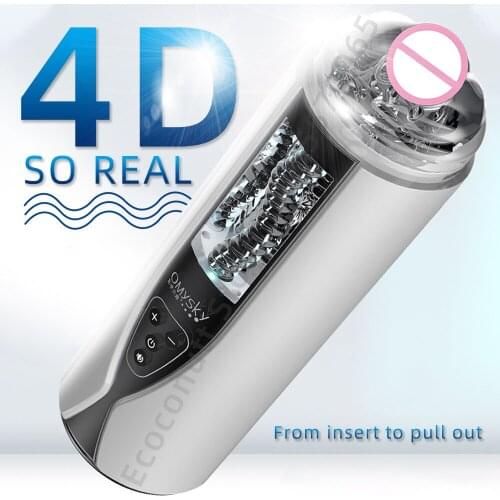Stimulation Realistic Vagina Male Masturbator Soft Tight Adult Sex Toys For Men Automatic Masturbating Machine Earphone Included