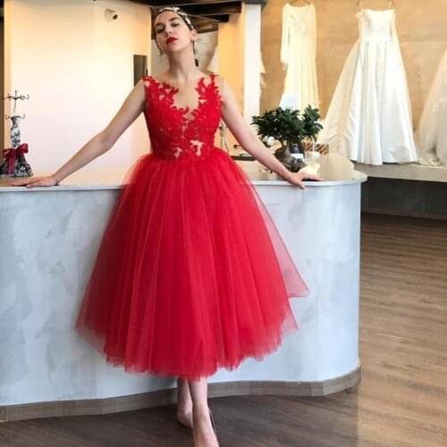 SuperKimJo Vestidos De Fiesta De Noche Largos Elegantes Red Prom Dresses 2020 Lace Applique Cheap Graduation Dresses
