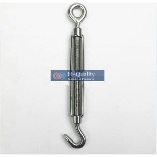 Rigging M10 US type stainless steel wire rope marine hardware 304 turnbuckles with eye and hook