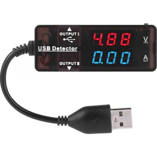 YB26VA Dual Display USB Detector Voltmeter Ammeter Voltage Current Meter Battery Capacity Tester for Most Mobile Phones
