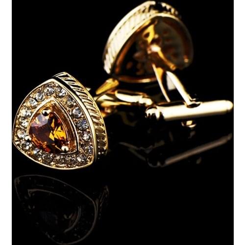 Rose Gold Crystal Zircon Cufflinks Cuff links Diamond French Shirt Jewelry Clothing Accessories