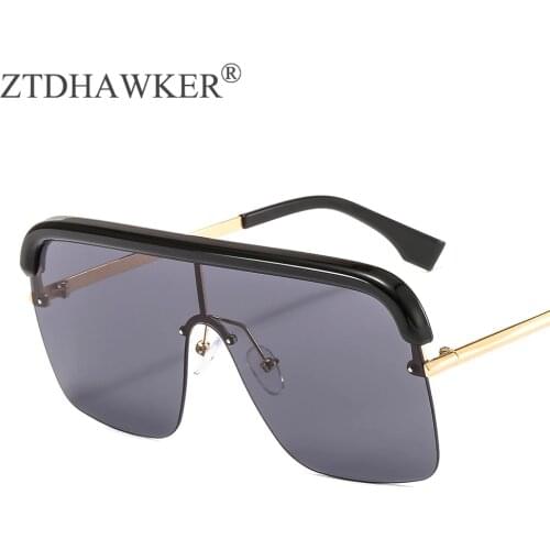 Womens Sunglasses Brand Designer The New One-piece Big Square Glasses Fashion Trend Spectacles