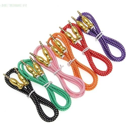 1M/3.3ft 3.5mm Car Auxiliary Aux Cable Male to Male Gourd Shape Head Aux to Aux Audio Cable for Headphones iPhones iPads 100pcs