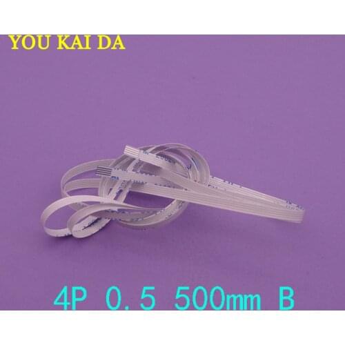 2-100pcs/lot New FFC FPC flat flexible 4pin cable 0.5mm pitch 4 pin reverse Length 500mm Width 2.5mm 4p Ribbon Flex Cable