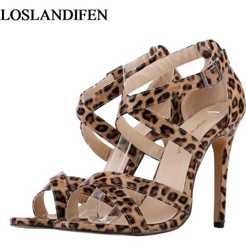 2020 Top Brand Designer Shoes Woman High Heel Sandals Open Toe Summer Shoes Hollow Out Sandalias Sapato Feminino NLK-A0052