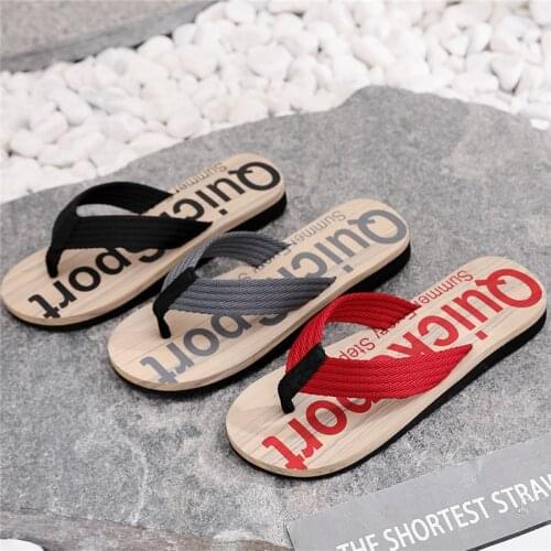 2021 Summer Men Flip Flops High Quality Beach Sandals Indoor Shoes Letter Grain Outdoor Beach Shoes Man Sandals Slipper for Men