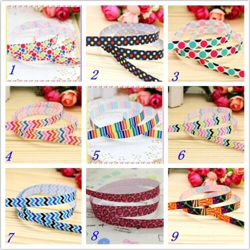 3/8'' Free shipping leopard chevron dots printed grosgrain ribbon hairbow headwear party decoration diy wholesale OEM 9mm S173