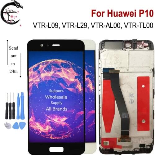 5.1" LCD With Frame For Huawei P10 Display VTR-L09 VTR-L29 Screen Touch Digitizer Assembly for Huawei P10 LCD Replacement Tested