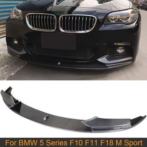 Carbon Fiber Car Front Bumper Lip Spoiler For BMW 5 Series F10 F11 F18 M Sport 2013 - 2016 Front Bumper Lip Spoiler Splitters