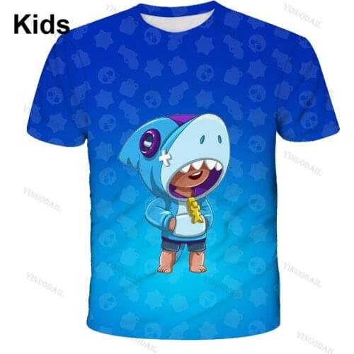 Browlers Shoot Kids Tshirt Leon Shooting Game 3D Print T-shirt Shirt Boys Girls Harajuku Cartoon Jacket Tops Teen Clothes