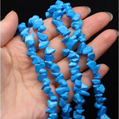 Gravel Scattered Beads Natural Synthetic Blue Turquoise Loose Spacer Beads for Handmade Crafts Bracelet Necklace Jewelry Making