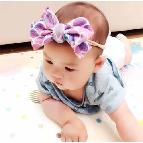 Baby Headband Bandeau Bebe Fille Baby Girl Headbands Newborn Hairband Toddler Fabric BowKnot Print Turban Headwear Accessory