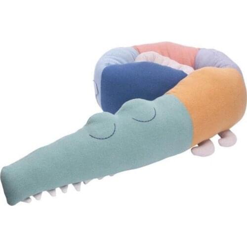 Children Crocodile Pillow Infant Crib Fence Cotton Cushion Kids Room Bedding Protector Newborn Baby Bed Bumper