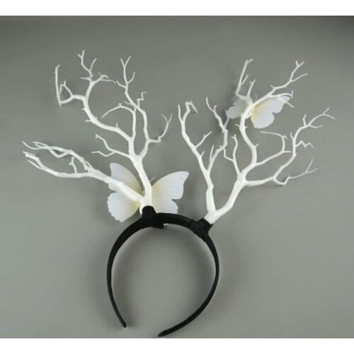Gothic Antler Headdress Deer Horn Tree Branches Headband Photo Props Jewelry