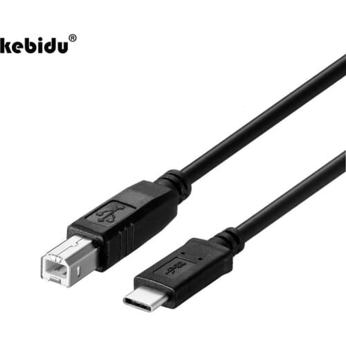 Kebidu 5pcs 2018 USB Data Cable USB-C USB 3.1 Type C Male Connector to USB 2.0 B Type Male Cable for Printer Hard Disk Computer