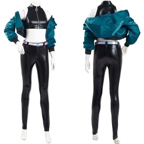 LOL KDA Kaisa Cosplay Costume K/DA Group Coat Pants Outfits Uniform Full Suit Halloween Carnival Costumes Custom
