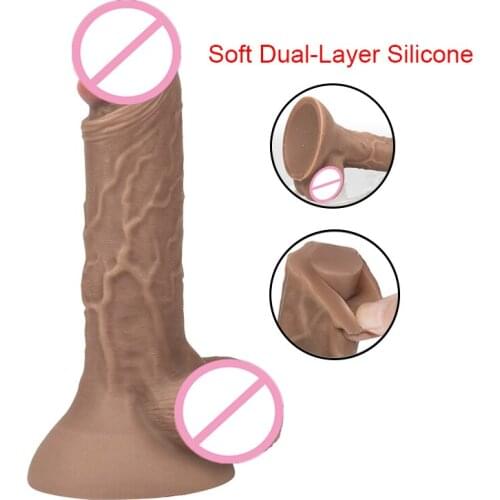 Skin Feeling Realistic Penis Sex Toys Liquid Silicone Big Dildos for Strapon Woman G-Spot Orgasm Female Masturbation