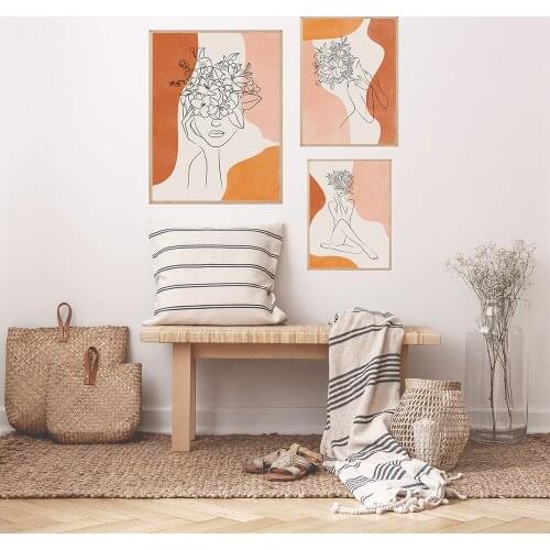 Fashion Poster Sexy Modern Woman Wall Art Lines lady Canvas Pictures Abstract Nordic Painting Prints for living Room Decor