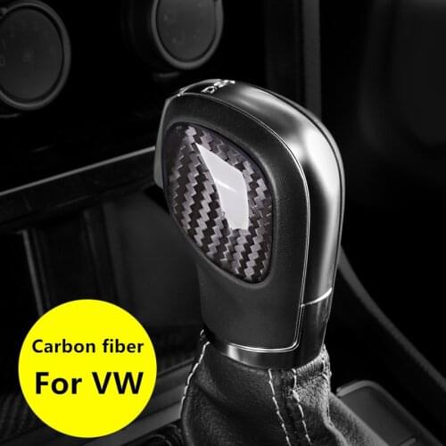 Hot Sell Carbon Fiber Gear Head Sticker Cover For Volkswagen VW Golf 7 7.5 Passat B8 CC Rline Interior Decoration Accessories