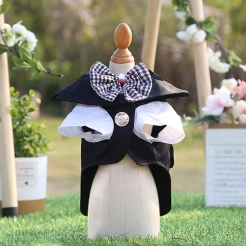 Boy Dog Clothes Wedding Suit Male Dog Clothing Tuxedo Poodle Schnauzer Bichon Pug French Bulldog Corgi Costume Pet Apparel Coat