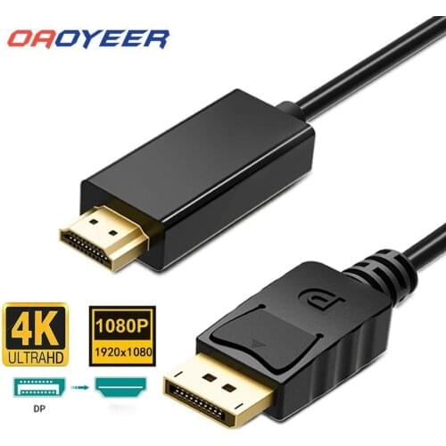 6FT Displayport HDMI-compatible Adapter 1080P 4K Display Port Converter For PC Laptop Projector DP to Displayport Cable
