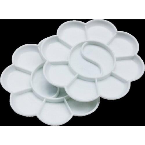 Plastic Nail Art Paint Color Mixing Palette Plate Disk Essential Tool PTSP