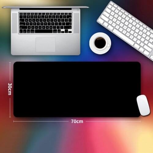 Large Size all black Mouse Pad Anti-slip Natural Rubber PC Computer Gaming Mousepad Desk Mat Locking Edge for CS GO LOL DOTA2