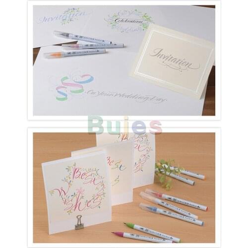 Kuretake Fude Brush Pen, Clean Color, Brush No.48, (RB-6000AT-048S), Art Supplies,Illustrator Pen, Plotting Pen, JP(Origin)