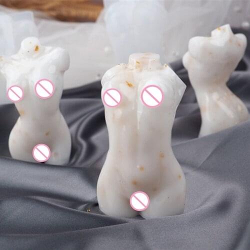 Diy large size soap gypsum handmade candle woman human female body Goddess torso silicone mold 10cm 13cm 15cm 21cm