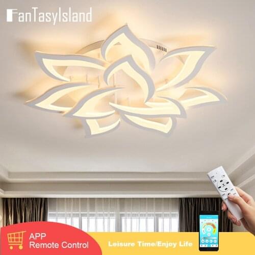 Modern led Chandelier Lights For Black/White indoor Ceiling Lamp Living Room Dining Kitchen Bedroom Home Lighting Fixtures