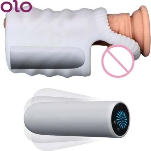 OLO Male Penis Exerciser Vibrator Male Masturbator Penis Trainer Penis Stimulate Massage Delay Lasting Stamina Trainer Sex Toys