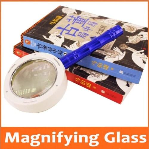 10X 75mm Double Lens LED Illuminated insect Viewer Gift Toy Children Old Man Magnifier Handheld 10 Times Magnifying Glass Loupe