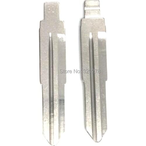 10pcs/lot Metal Blank Uncut Flip KD Remote Key Blade Type #30 for Zhonghua Junjie Zunchi Kubao SGMW