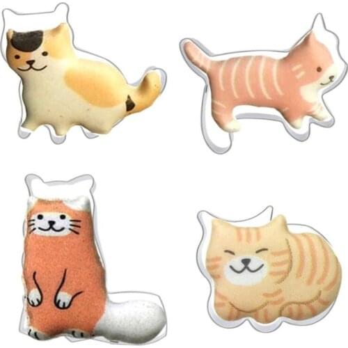 4pcs Cookie Cutters Moulds Stainless Steel Cute Animal Cat Shape Biscuit Mold DIY Fondant Pastry Decorating Baking Kitchen Tools