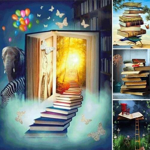 5D Diy Diamond Painting Book Landscape Cross Stitch Kit Full Drill Embroidery Mosaic Picture Of Rhinestones Decor New Arrival