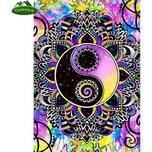 5D Diy Diamond Painting by Number Magical Balance Full Embroidery Diamond Mosaic Square Religion Mandala Flowers Christmas Gifts