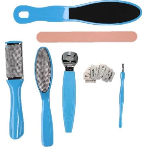 8 Pcs/set Pedicure Machine Manicure Set Foot Care Tool Exfoliating Prevent Dead Skin Manicure Feet Care Tool Set Foot Scrub Kit