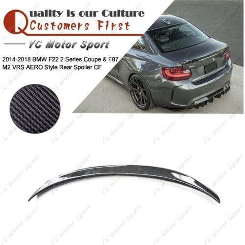 Car Accessories Carbon Fiber Rear Spoiler Fit For 2014-2018 F22 2 Series Coupe & F87 M2 VRS AERO Style Trunk Spoiler Wing