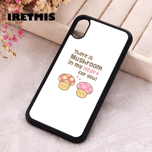 Iretmis 5 5S SE 2020 Phone Cover Case for iPhone 6 6S 7 8 Plus X Xs XR 11 12 Mini Pro Max Silicone TPU cute mushroom in my heart